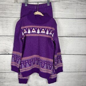 Purple Very Warm Girl's Winter Joggers Suit Set Made in Russia Size 6-7